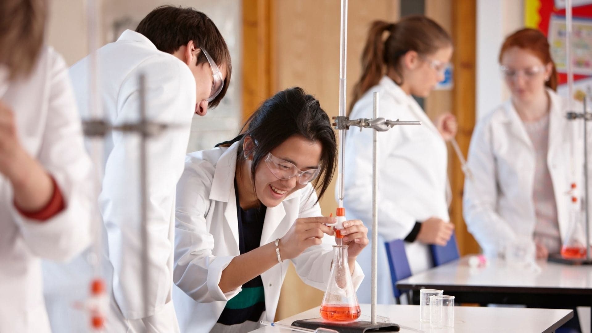 Gcse student studying science at LMSC