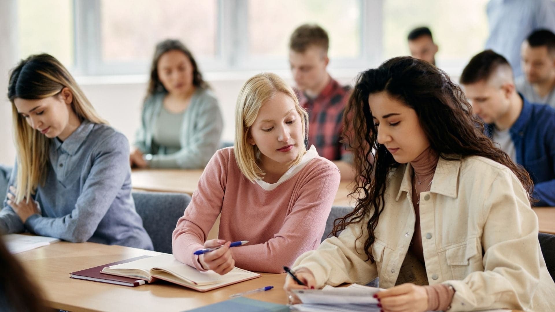 Gcse student studying english at LMSC