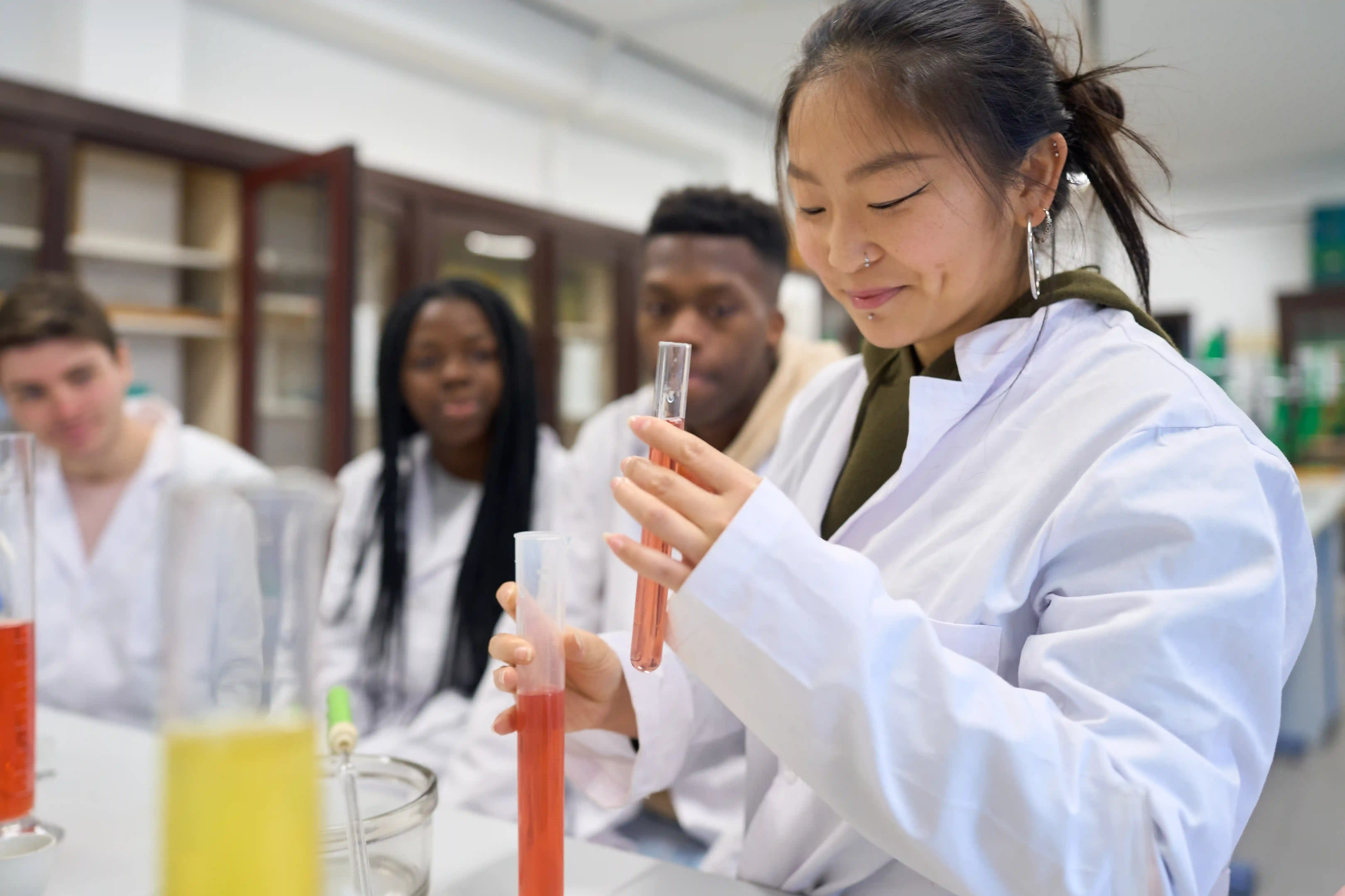 Students studying together